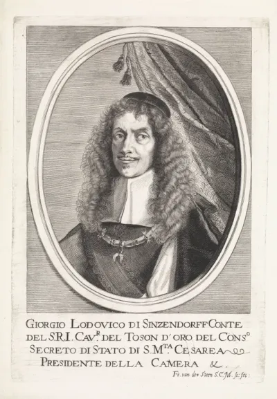 Portret van Georg Ludwig graaf van Sinzendorf