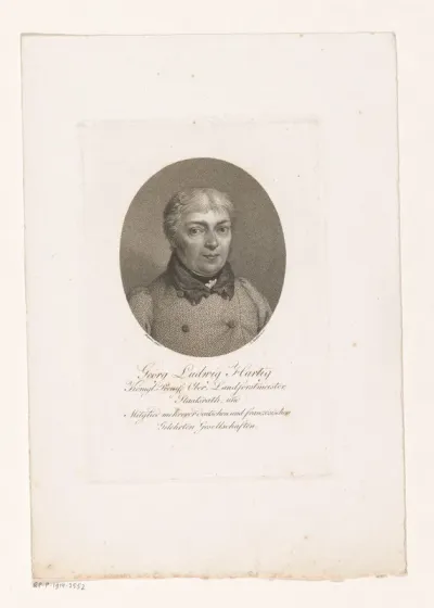 Portret van Georg Ludwig Hartig