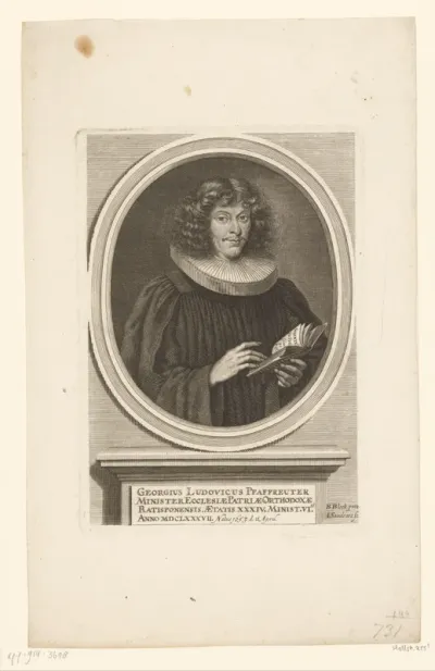 Portret van Georg Ludwig Pfaffreuter