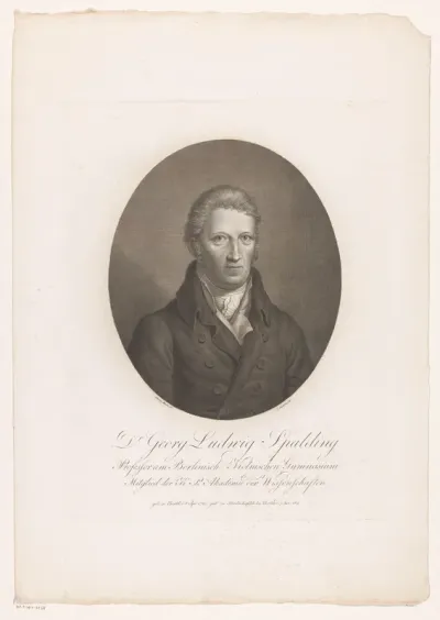 Portret van Georg Ludwig Spalding