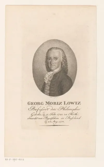 Portret van Georg Moritz Lowitz