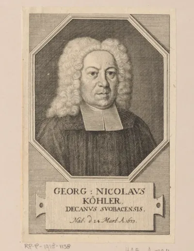 Portret van Georg Nicolaus Köhler