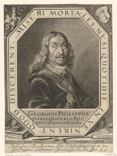 Portret van Georg Philipp Harsdörfer