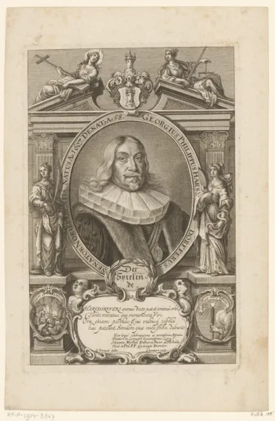 Portret van Georg Philipp Harsdörffer