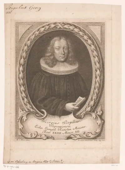 Portret van Georg Serpilius op 32-jarige leeftijd