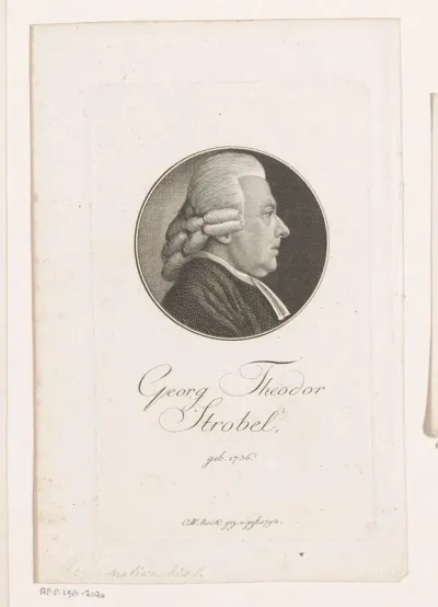Portret van Georg Theodor Strobel