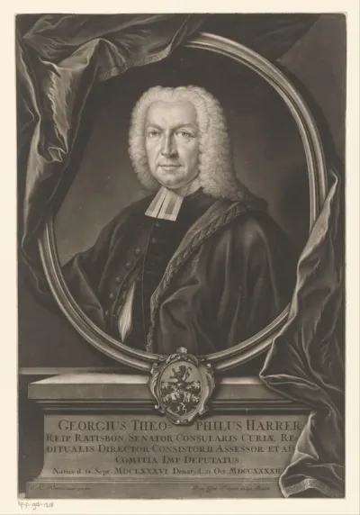 Portret van Georg Theophil Harrer