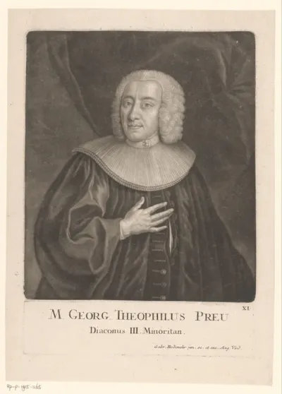 Portret van Georg Theophilus Preu