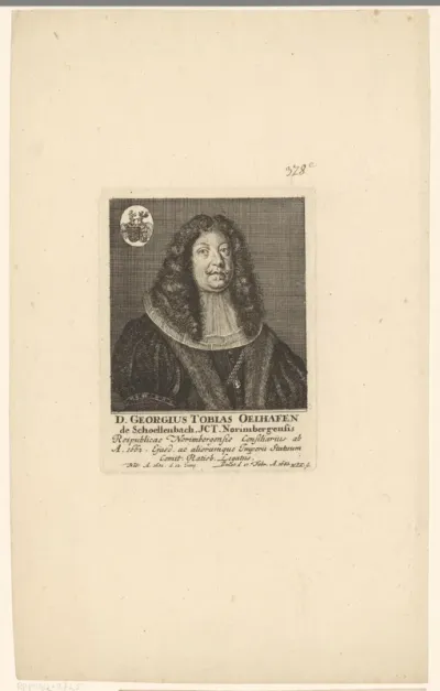 Portret van Georg Tobias Oelhafen von Schöllenbach
