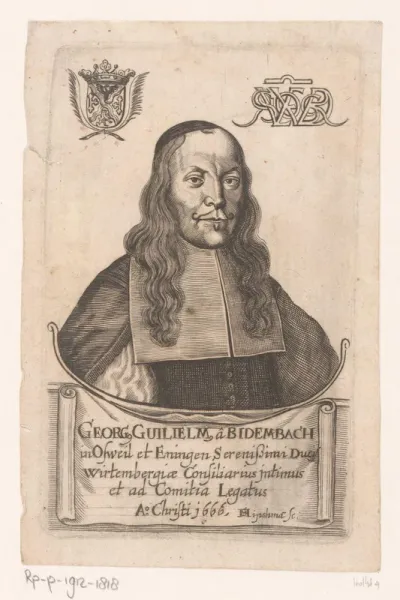 Portret van Georg Wilhelm von Bidenbach