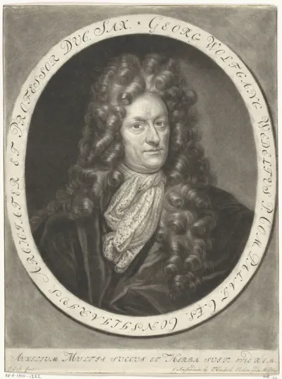 Portret van Georg Wolfgang Wedel