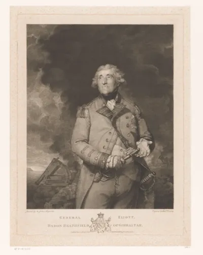 Portret van George Augustus Eliott
