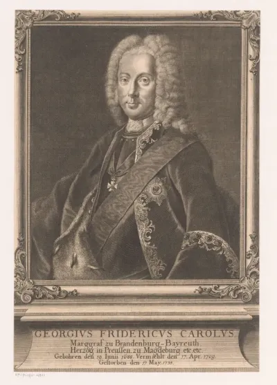 Portret van George Frederik Karel van Brandenburg-Bayreuth