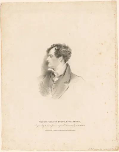 Portret van George Gordon Byron