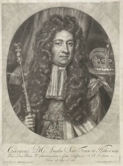 Portret van George I, koning van Groot-Brittannië