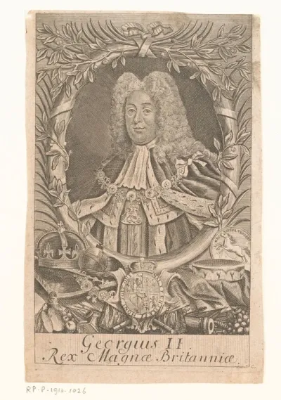 Portret van George II, koning van Groot-Brittannië
