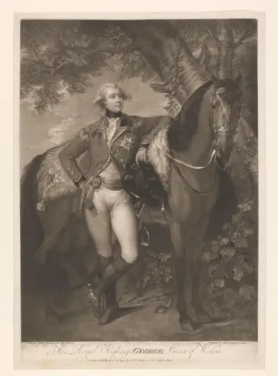 Portret van George IV als prins van Wales