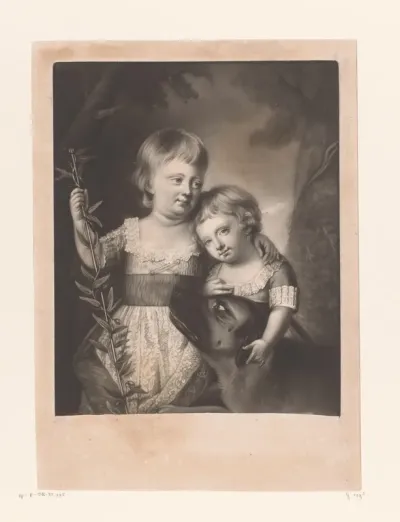 Portret van George IV en Frederik Augustus als kinderen