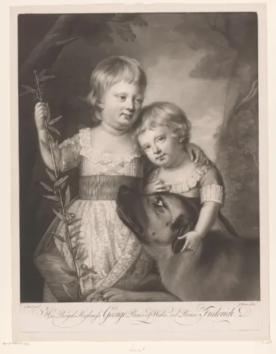 Portret van George IV en Frederik Augustus als kinderen