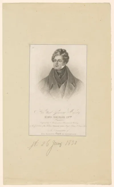 Portret van George IV van het Verenigd Koninkrijk