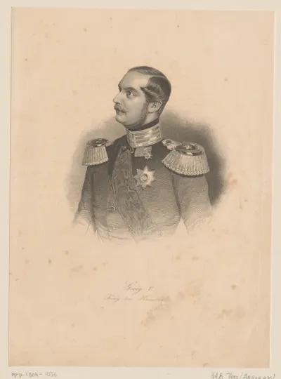 Portret van George V, koning van Hannover