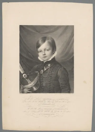 Portret van George V, koning van Hannover