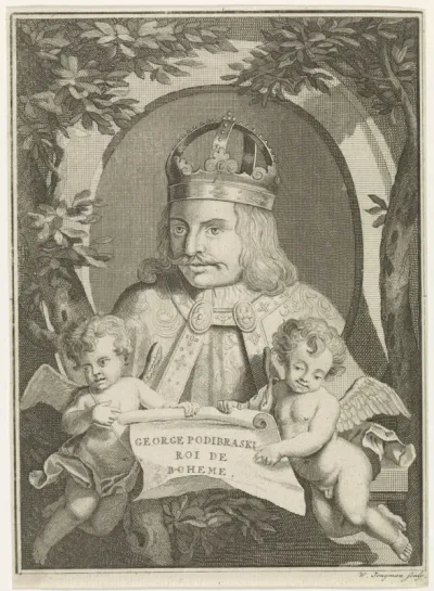 Portret van George van Kunstadt en Podiebrad, koning van Bohemen