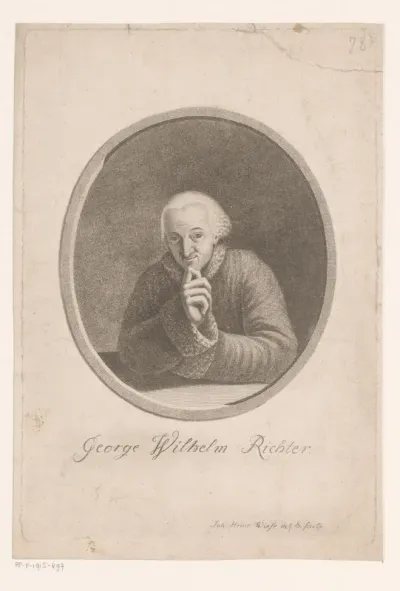 Portret van George Wilhelm Richter