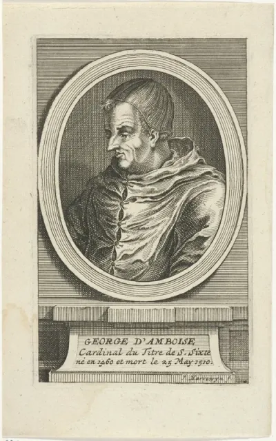 Portret van Georges d'Amboise, aartsbisschop van Rouen