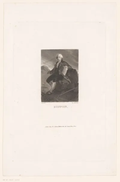 Portret van Georges-Louis Leclerc in een berglandschap
