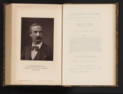 Portret van Georges Montefiore-Levi, voorzitter van de Association belge de Photographie