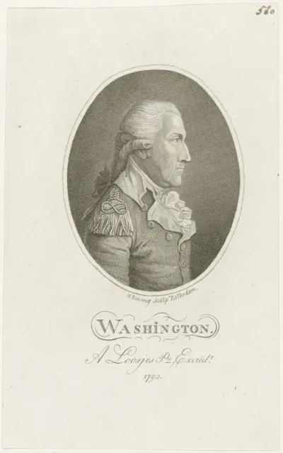Portret van Georges Washington, de eerste president van de Verenigde Staten