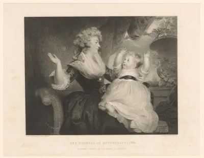 Portret van Georgiana Spencer en haar dochter Georgiana Cavendish