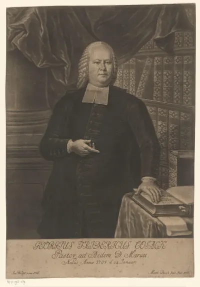 Portret van Georgius Fridericus Cosack