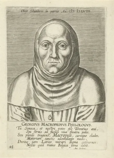 Portret van Georgius Macropedius