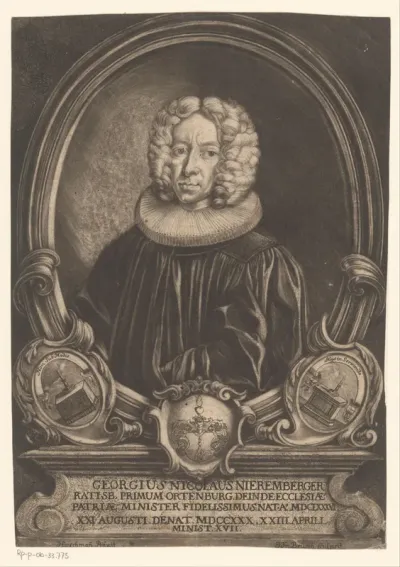 Portret van Georgius Nicolaus Nieremberger