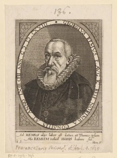 Portret van Georgius Rem op 63-jarige leeftijd