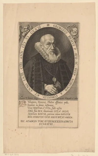 Portret van Georgius Rem op 63-jarige leeftijd
