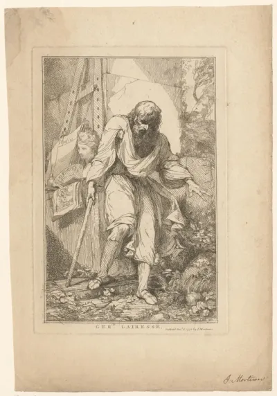 Portret van Gerard de Lairesse met kruk