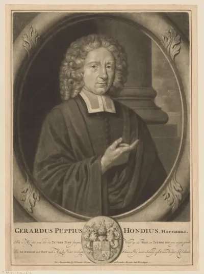 Portret van Gerardus Puppius Hondius
