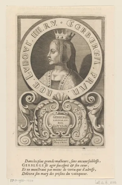 Portret van Gerberga van Lotharingen