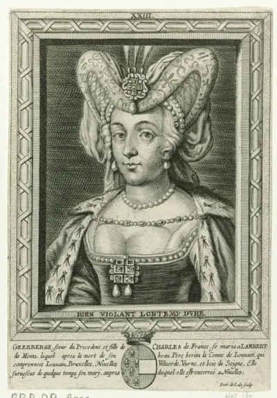Portret van Gerberga van Neder-Lotharingen