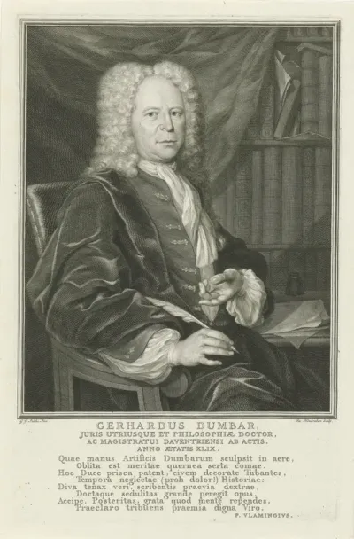 Portret van Gerhard Dumbar op 49-jarige leeftijd