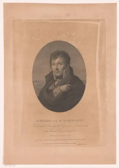 Portret van Gerhard von Scharnhorst