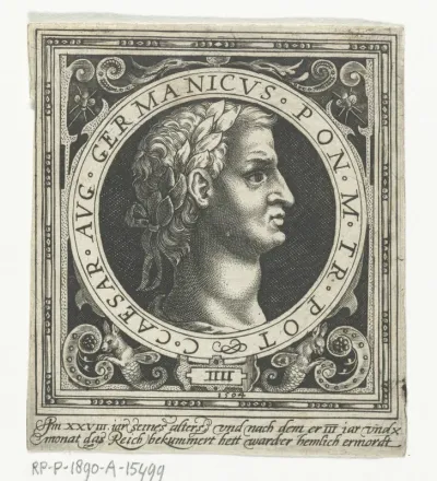 Portret van Germanicus op medaillon