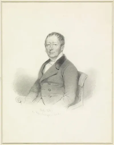 Portret van Gerrit Lamberts, zittend in een stoel