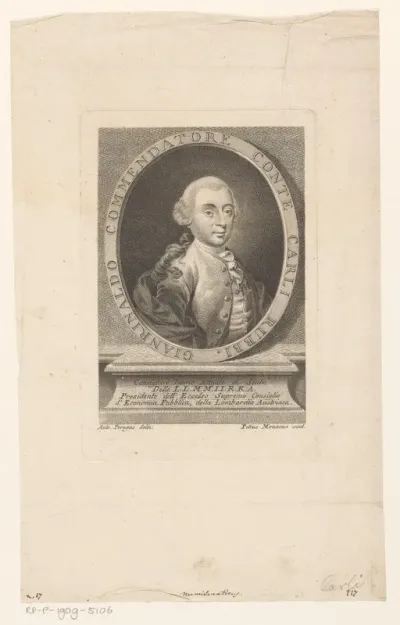 Portret van Gian Rinaldo Carli