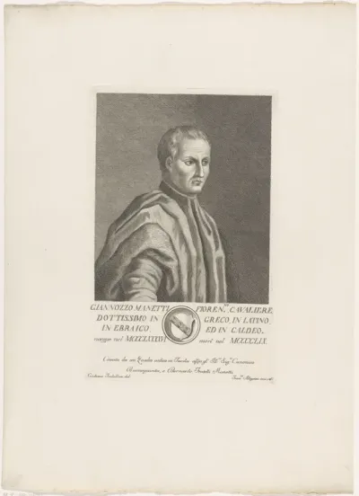 Portret van Giannozzo Manetti