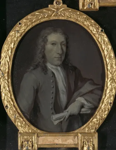 Portret van Gijsbert Tijssens (1693-1732), toneelschrijver te Amsterdam