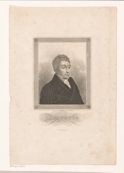 Portret van Gilbert du Motier, markies de la Fayette